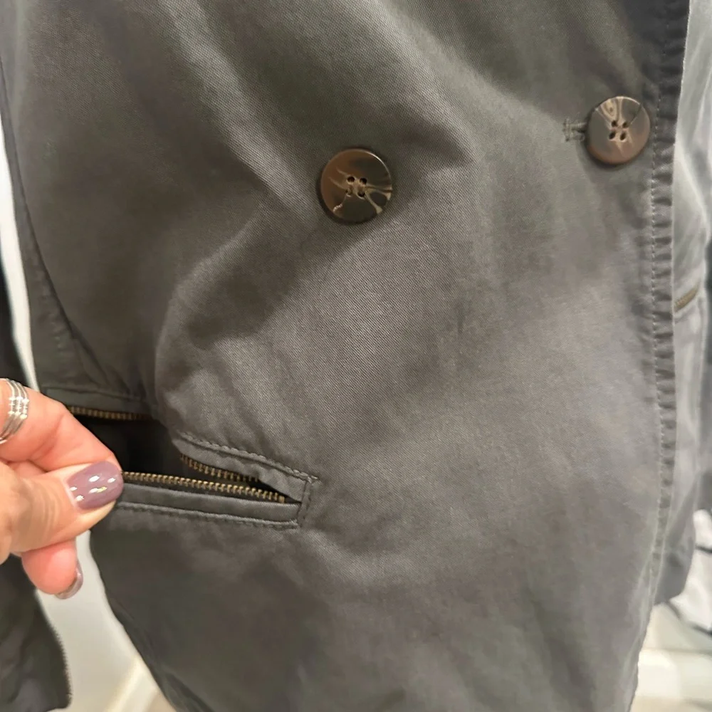 Women's Gray‎ Double-Breasted Jacket